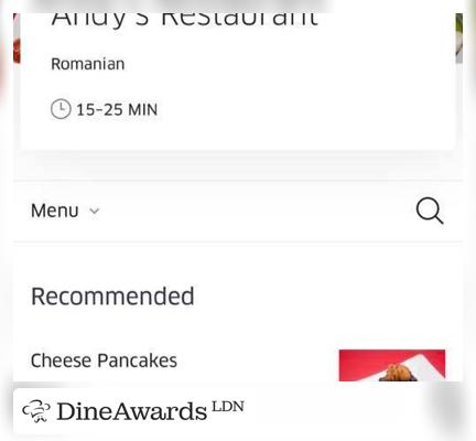 Menu - Andy's Restaurant