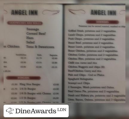 Menu - Angel Inn