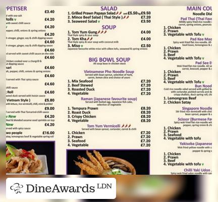 Menu - Asia Villa Wood Green