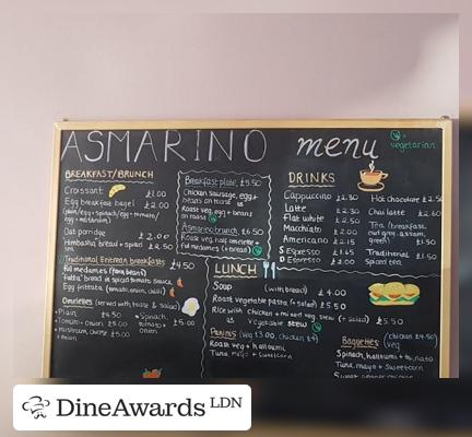 Blackboard - Asmarino Cafe