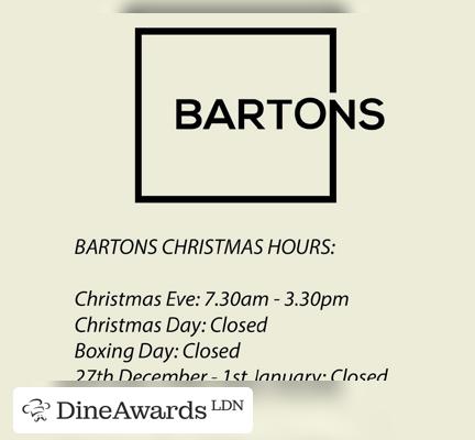 Advertisement - Bartons