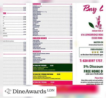 Menu - Bayleaf