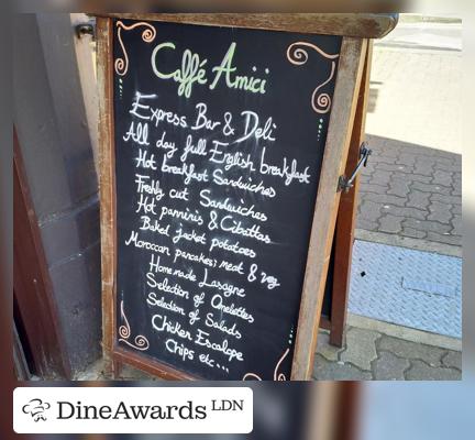 Blackboard - Cafe Amici