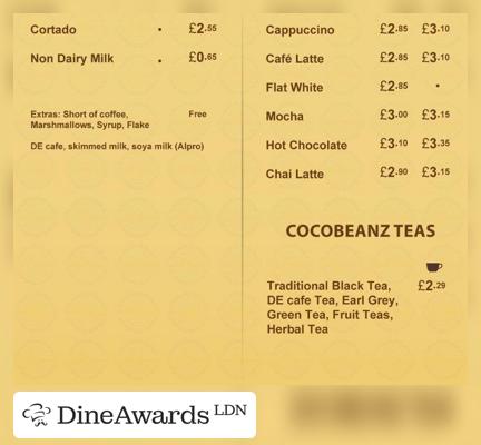 Menu - Cocobeanz