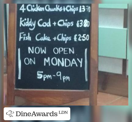 Blackboard - Glade Fisheries