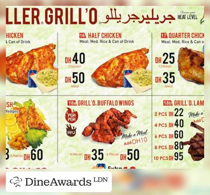 Menu - Griller Norbury