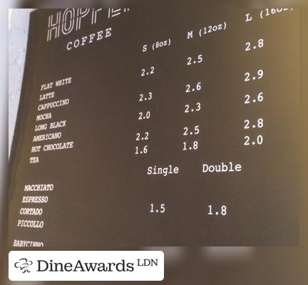 Menu - Hopper Coffee