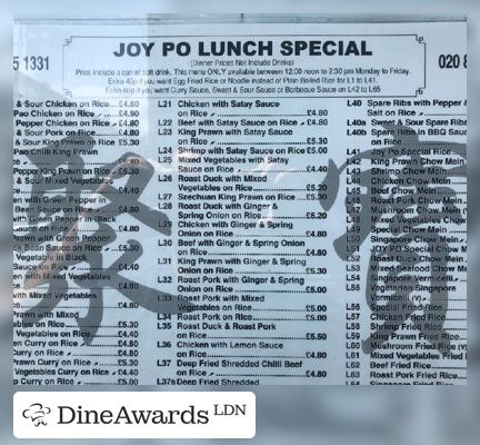 Menu - Joy PO