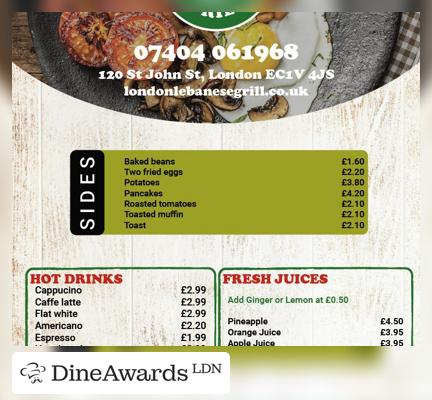 Meals - London Lebanese Grill