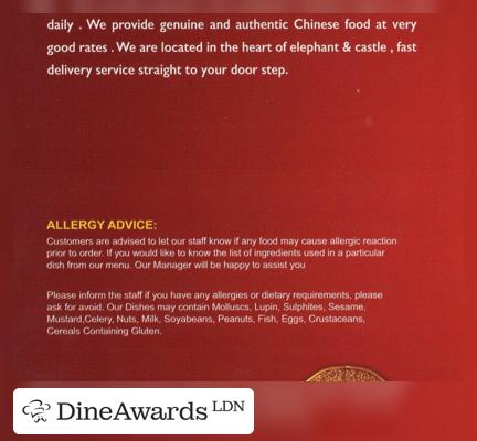 Advertisement - Lucky Dog Authentic Chinese