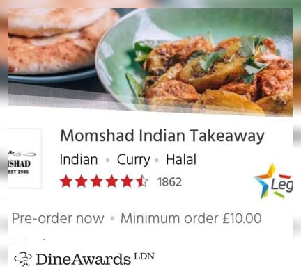 Menu - Momshad Indian Take Away