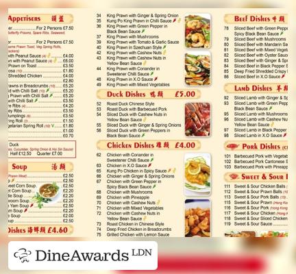 Menu - Oriental Kitchen