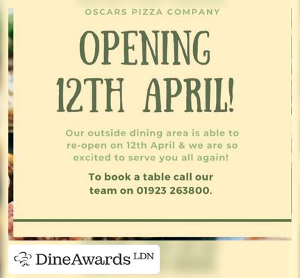 Poster - Oscars Pizza Co Ltd