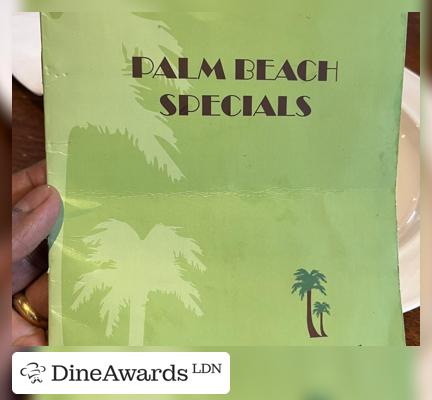 Advertisement - Palm Beach Restaurant Wembley