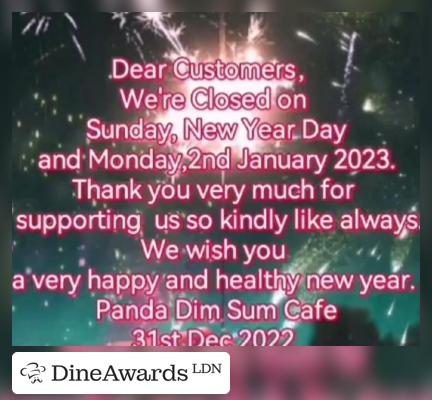 Advertisement - Panda dim sum Cafe