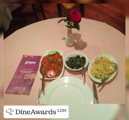 Dining table - Prem Indian Restaurant