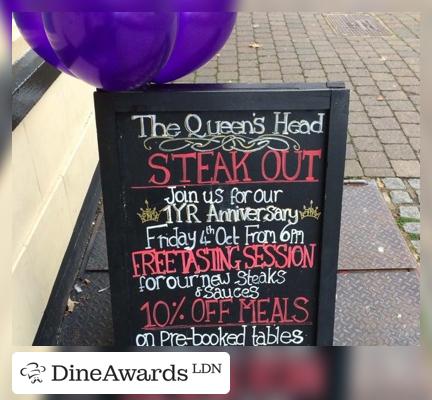 Blackboard - Queens Head Winchmore Hill