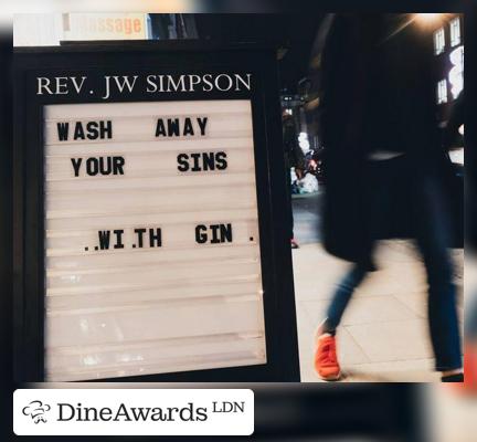 Advertisement - Reverend J W Simpson