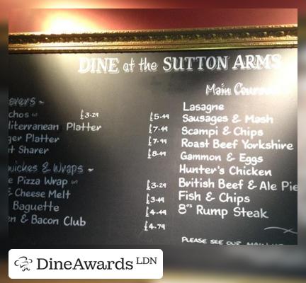 Menu - Sutton Arms