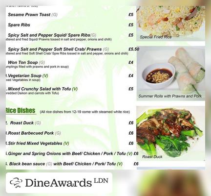 Menu - Tay Do Restaurant