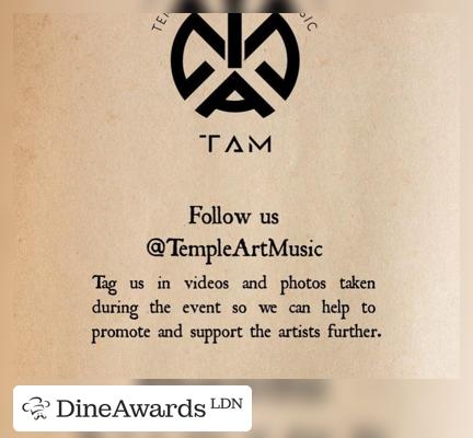 Advertisement - Temple of Art & Music (TAM)