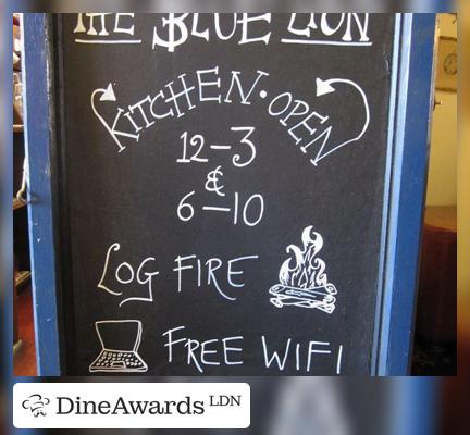 Blackboard - The Blue Lion