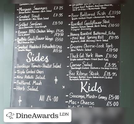 Blackboard - The Brothers Fish Bar