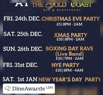 Advertisement - The Gold Coast Bar & Restaurant