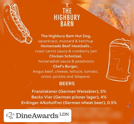 Advertisement - The Highbury Barn Tavern