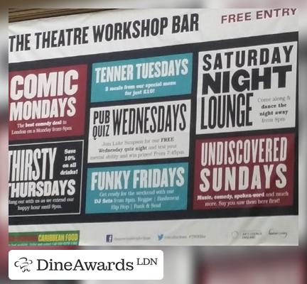 Advertisement - The Theatre Workshop Bar