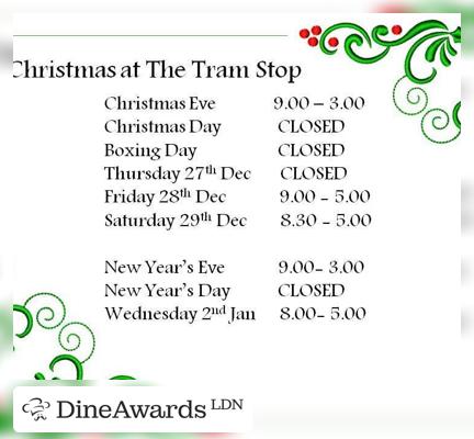 Menu - The Tram Stop