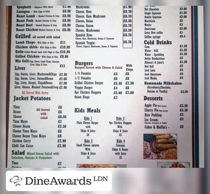 Menu - The Village Cafe