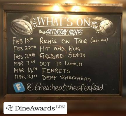 Blackboard - The Wheatsheaf