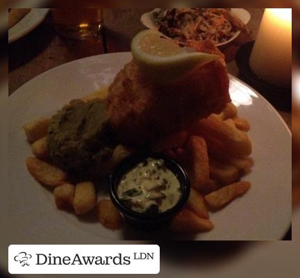 Fish and chips - Three Crowns, Stoke Newington