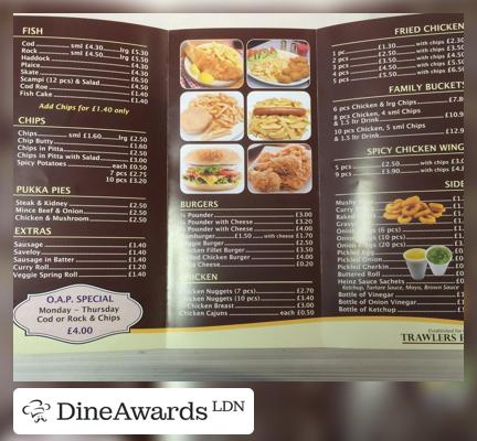 Menu - Trawlers Fish Bar