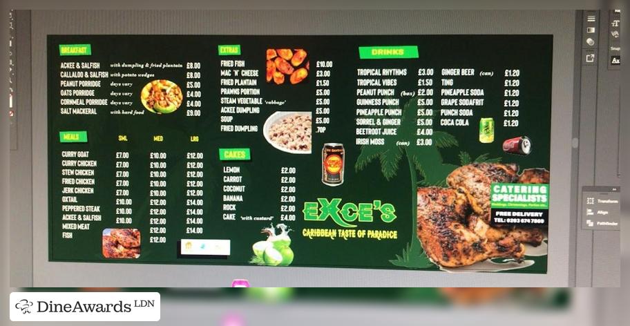 Menu - Exce’s